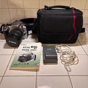 Canon DS 126071 Digital Rebel XT Camera 8 Megapixel 18-55 MM Lens Nice *Tested*